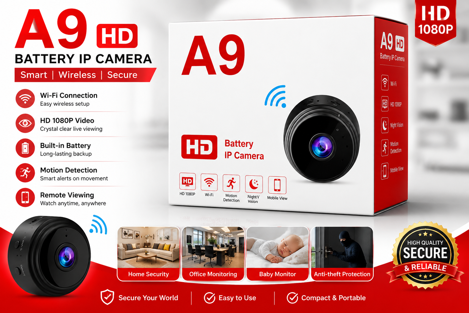A9 Mini WiFi Battery IP Camera