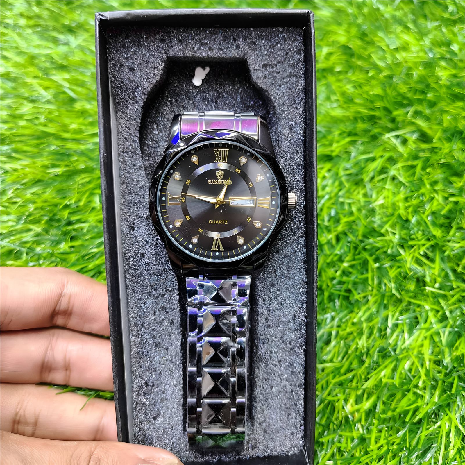 BINBOND Quartz Waterproof Wrist Watch – Premium Stainless Steel Roman Dial Watch